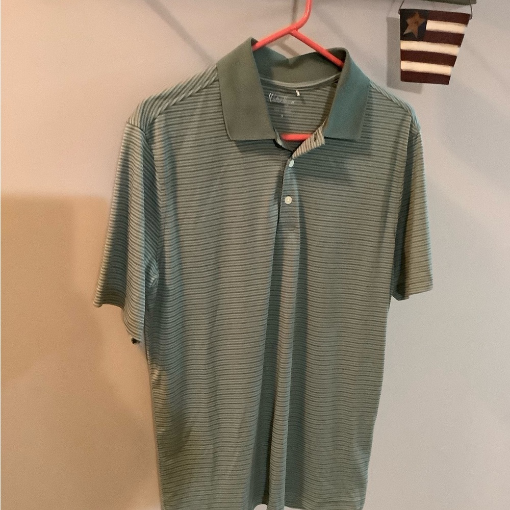 Walter Hagen Green Polo Shirt Classic Collar Size Small